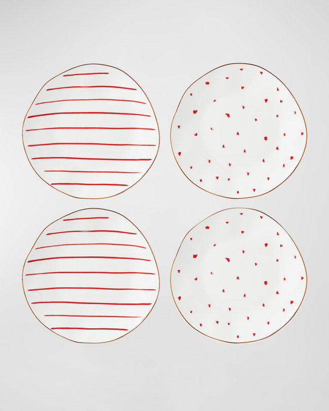 Garnet Bay Dessert Plates, Set of 4
